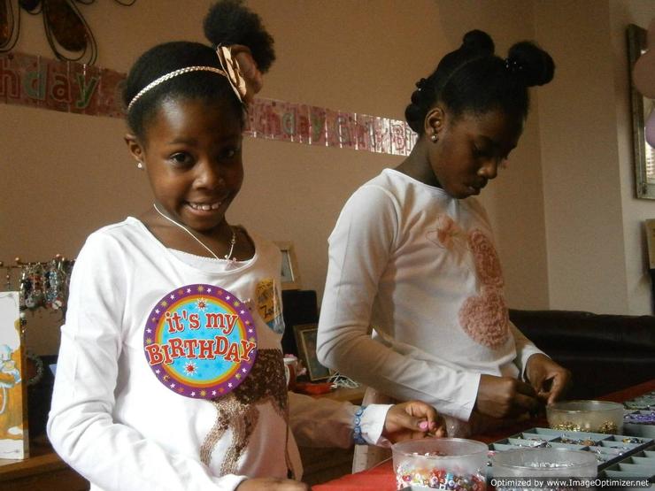 Jewellery making girls birthday party