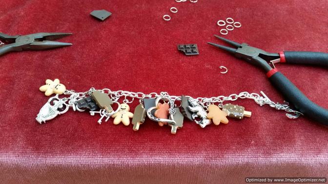 Foodie charm bracelet