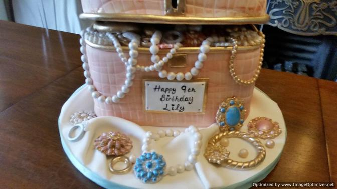 Jewellery chest birthday cake